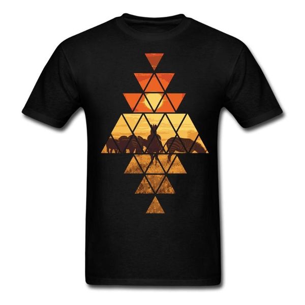 

men's t-shirts concert t-shirt african zebra sunset men tees fashion uniform print organic cotton for mens 100% round neck short, White;black