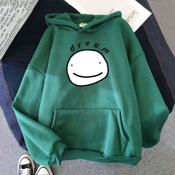 Dream Hoodie Anime Pullover Sweatshirts Unisex Streetwear Männer Baumwolle Punk Kleidung Frühling/Winter Harajuku Frauen Wram Schwarz 12 211106