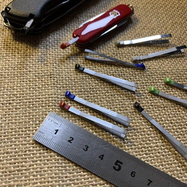 

outdoor gadgets multicolor stainless steel a.6142 small tweezers a.3642 large for victorinox 58 65 74mm swiss army knife 84 91 111 130m