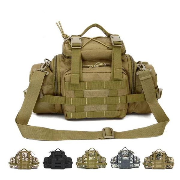 

outdoor camouflage cycling tactics big purse multi-functional fishing tackle bag cross body p bag