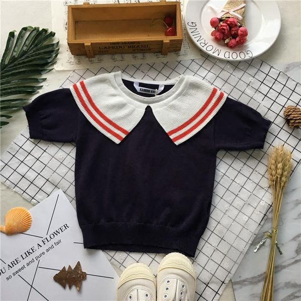 

cardigan tonytaobaby spring and summer boys girls navy cotton knitted baby sweater, Blue