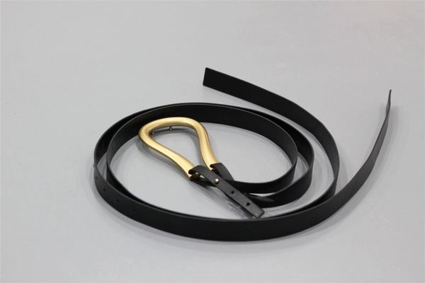 

waistbands niche piece arc metal horseshoe buckle large u belt women's style waist cover, Black;brown