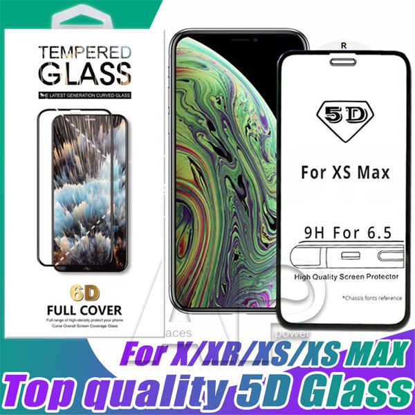 

5d curved tempered glass for iphone 12 mini 11 xr xs max x 8 plus full cover film 9h screen protector with package