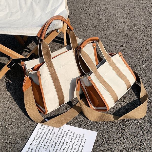 

designer handbags female 2021 new japanese and korean trend portable bag broadband canvas solid color single shoulder messenger bag, Red;black