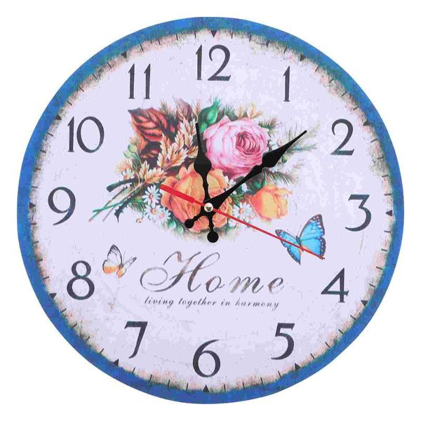 

wall clocks 1pc household hanging clock ornament vintage flower wooden