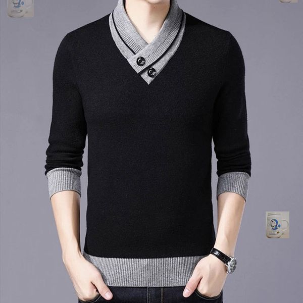 

sweaters knit 2021 spring and autumn large sweater men's chicken heart neck loose solid color coat, White;black