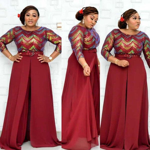 

ethnic clothing african jumpsuit for women 2021 autumn dashiki elastic sequins fashion party club africa rompers lady, Red