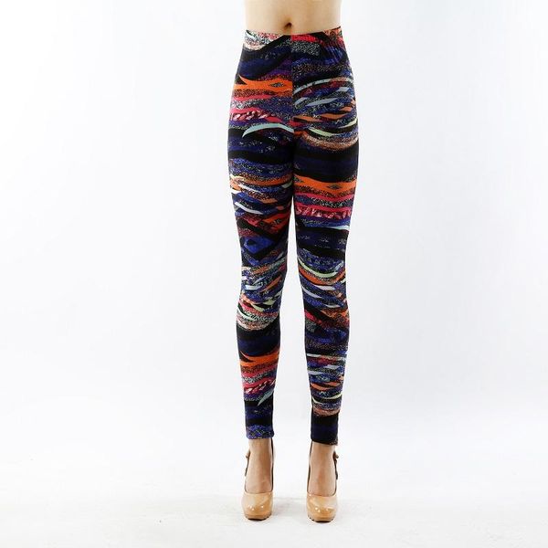 

women's leggings d107fashion womens bottoms high elastic pants capris comfortable plus american style print xxxxxl, Black