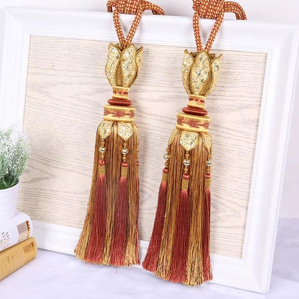 

other home decor 1pc curtain tieback hanging ball hook bandage lashing lobbing strap tassel buckle decoration
