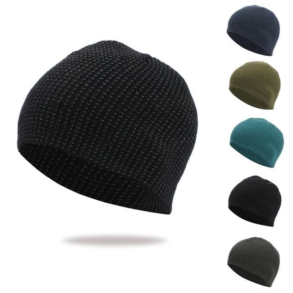 

beanies fashion winter plus velvet thick warm knit hat women men solid color casual soft cap bonnet skullies