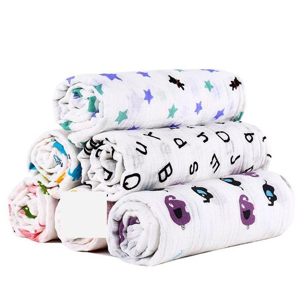 

muslin baby blanket cotton newborn swaddles bath gauze infant wrap kids sleepsack stroller cover play mat 78 desi jlludb sport777