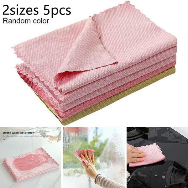 

disposable gloves 5pcs/set fish scale microfiber polishing cleaning cloth wiping of jewelry random color for dust and water stains