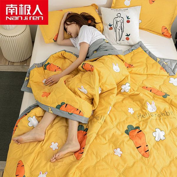 

comforters & sets nanjiren home textile products summer comforter simple print water wash jacquard comfortable students polyester quilt
