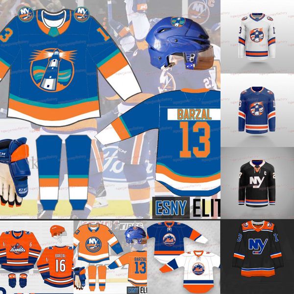 

mathew barzal new york islanders 2021-22 concept jersey jean-gabriel pageau anthony beauvillier josh bailey anders lee zdeno chara noah dobs, Black;red