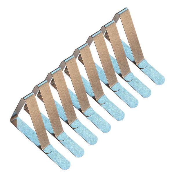 

8pcs/set clamp decorative party home table cloth clips triangle pegs stainless steel banquet kitchen anti slip dining room