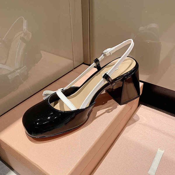

dress shoes 2021 autumn bow baotou thick heel sandals women's small fragrance retro square toe mid-heel women shoes 7bpu, Black