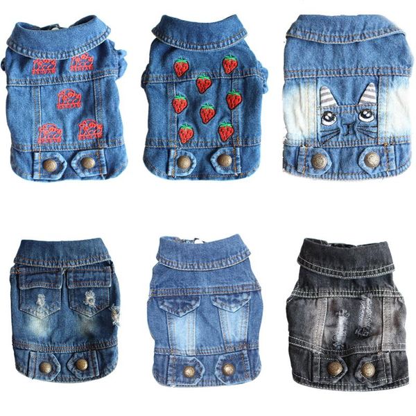

dog apparel fashion pet denim coat jacket for small dogs summer jean puppy cat clothes chihuahua yorkies vest pets clothing