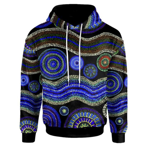 

men's hoodies & sweatshirts fashionable men 3d printing latest tattoo indigenous australian tribe unique harajuku streetwear hoodie/s, Black