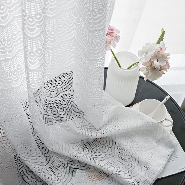 

curtain & drapes hollow white lace wave window curtains tulle for girls bedroom translucent butterfly wings jacquard voile on the zh511e