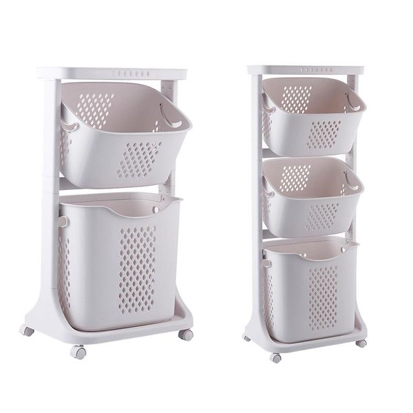 

bathroom storage & organization large nordic hamper household plastic basket universal wheel rack