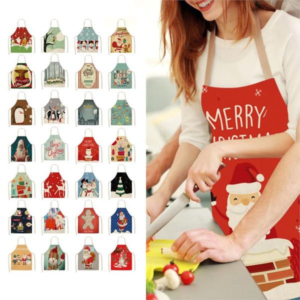 

christmas decorations linen merry apron for home kitchen accessories 2021 year gifts