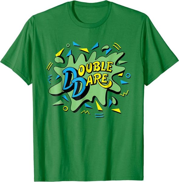 

men's t-shirts double dare tv show logo t-shirt, White;black