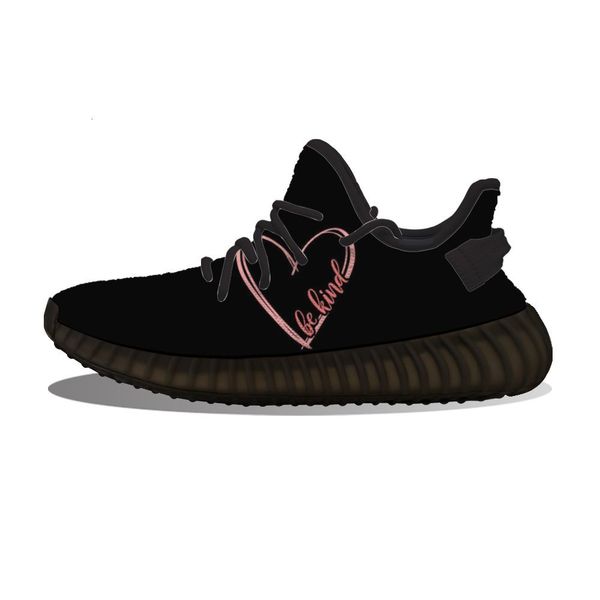 

diy custom pink love heart be kind running sho mh printed mens womens trainers outdoor sports sneakers