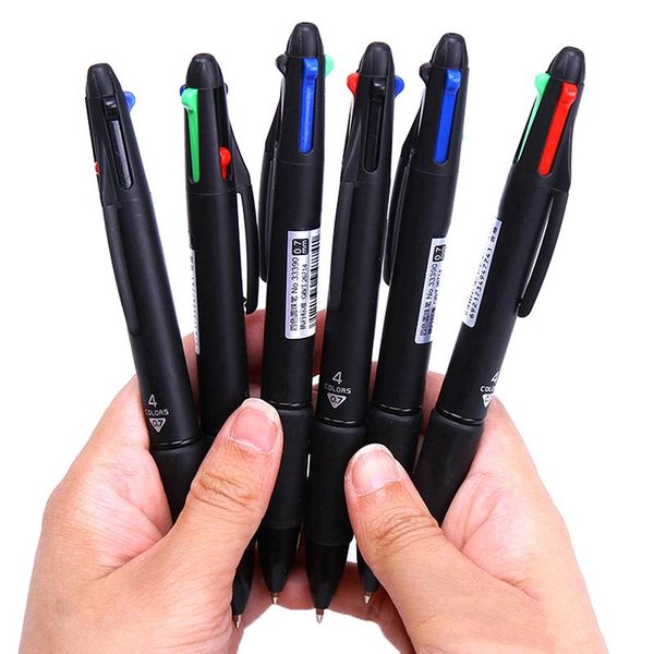 

4 in 1 multicolor pen creative ballpoint pen colorful retractable ballpoint pens multifunction for marker writing stationery, Blue;orange