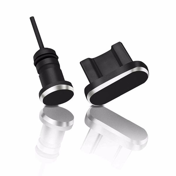 

cell phone mounts & holders 2pcs/set metal charging port + earphone dust plug replacement for android mobile 3.5mm headset ser