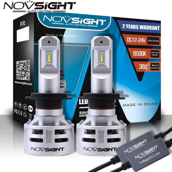 

car headlights novsight 10000lm led headlight bulbs 60w h4 h7 h11 h8 h9 9005 9006 auto motive universal light headlamp fog