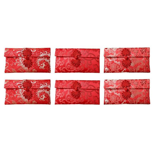 

gift wrap 6pcs year brocade red packets creative chinese style envelopes