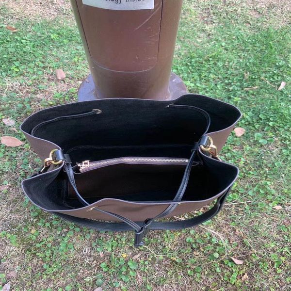 

bags bucket shoulder women's bag genuine leather design fashion classic bag 2021 crossbody lady handbags more colors mvatq