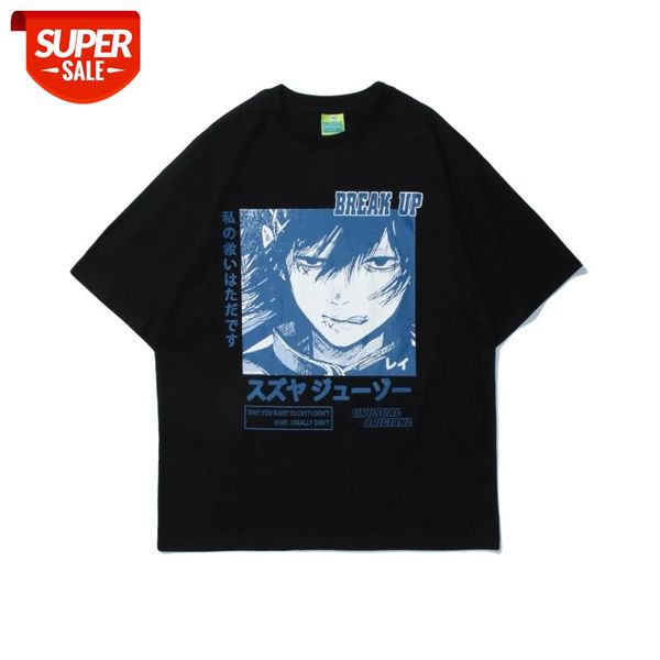 

SEVEYFAN 2021 Summer Men's Hip Hop T-shirts Harajuku Characters Printed Tees Short Sleeve Cotton Tops for Male #zw1t, White;black