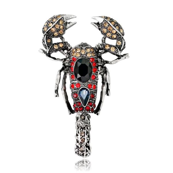 

pins, brooches vintage scorpion brooch exquisite crystal-studded alloy, Gray