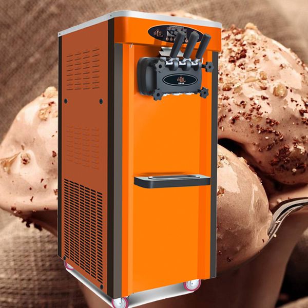 Macchina per gelato soft service da tavolo commerciale verticale a 3 gusti all'ingrosso 2024 di vendita calda in acciaio inossidabile