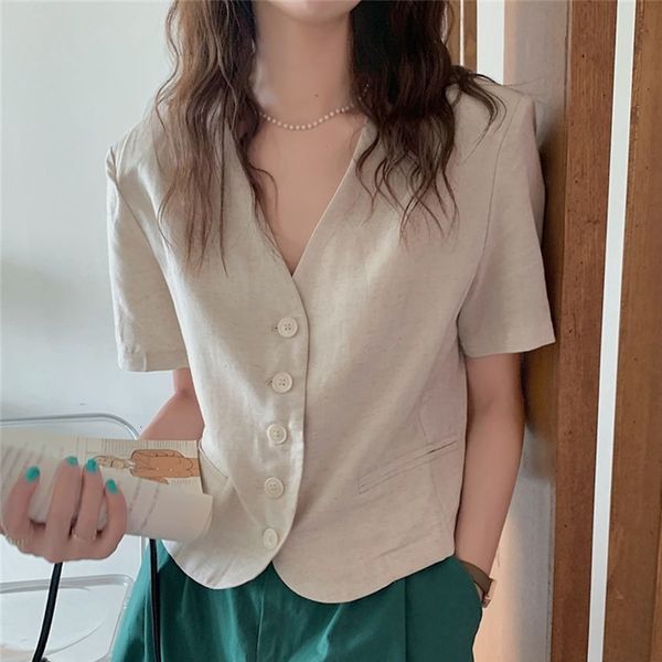 

women's suits & blazers hzirip women's jackets for the summer, linen coats and soft cotton, chic loose, delicate, street fashion,, White;black