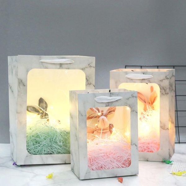 

gift wrap boxes with window handbag flower packaging box cardboard shopper bag craft paper party wedding bouquet holder