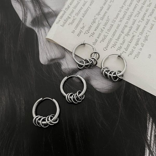 

hoop & huggie lovoacc simple multi metallic circle earrings for women femme silver color alloy round geometric statement brincos, Golden;silver