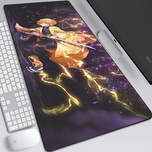 

mouse pads & wrist rests demon slayer pad 900x400x2mm computer gamer padmouse agatsuma zenitsu mousepad ergonomic gadget office desk mats