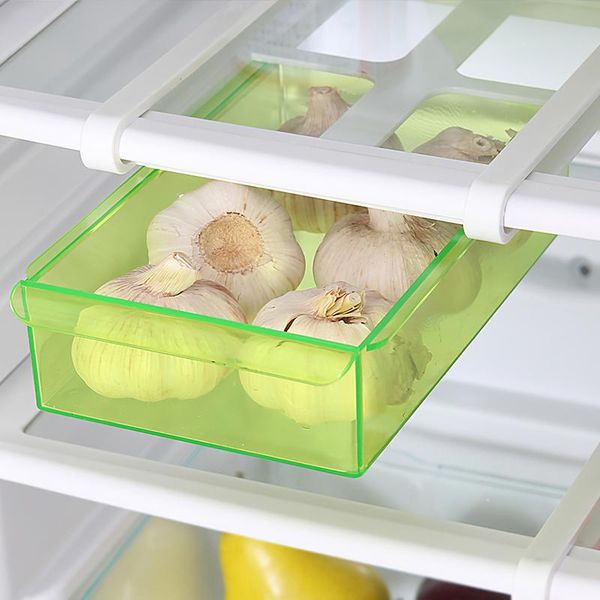 

slide kitchen fridge organizer er storage rack space saver for refigerator drawer shelf fruit snack container holder