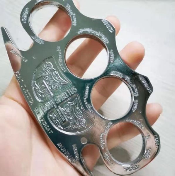 

2pcs detective constantine brass knuckle dusters gold powerful damage safety equipment self-defense888