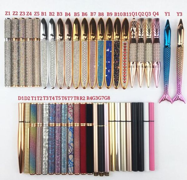 

20 styels quality new waterproof self adhesive eyeliner for false eyelashes no need glue to wear lashes liquid eyeliner strong self-adhesive