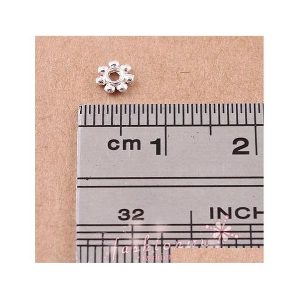 

2000pcs/lot silver plated daisy spacer beads spacers 4mm jewelry findings & components jlltwm carshop2006, Bronze;silver