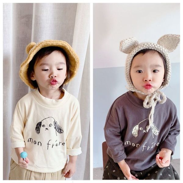 

children's korean 2020 velvet high collar t-shirt men's and women's winter clothing warm long sleeve bottoming, Blue