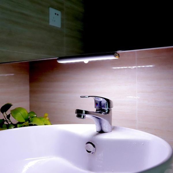 

wardrobe automatic energy saving closet led battery powered home usb rechargeable under cabinet light bar pir motion sensor