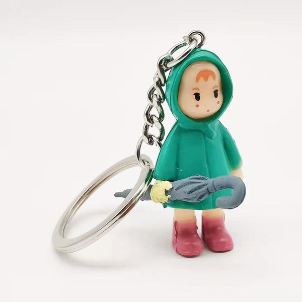

2021 fashion keychain hayao miyazaki bag pendant umbrella xiaomei key chain, Silver
