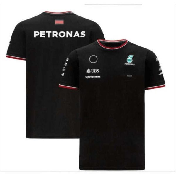 

petronas t shirts mercedes amg f1 men's lewis hamilton benz t-shirts formula one polo pit grand prix motorcycle fast dry riding team wo, White;black