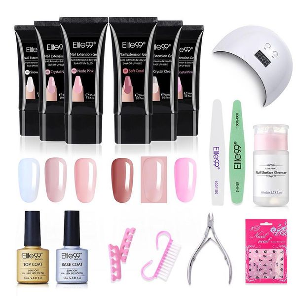 

nail art kits elite99 gel set led clear uv varnish polish kit quick building for nails extensions hard