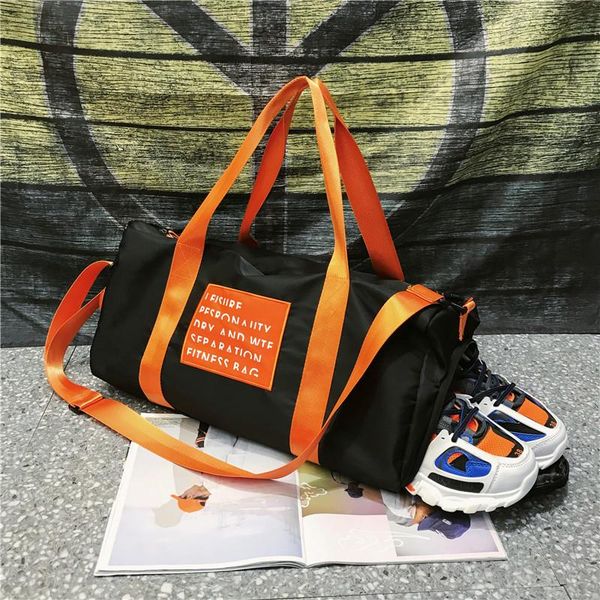 

duffel bags gym bag women's wet and dry separation sports can put shoes luggage on online celebrity travel men's short trip large-