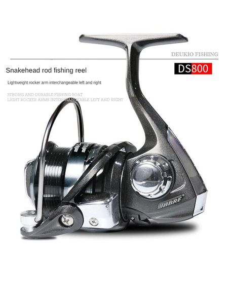 

miniature horse mouth spinning wheel ds800 fishing reel fishing tackle 2021 high speed ratio 6.0:1lightweight ocean rock fshing